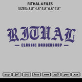 Rithaltext Embroidery 4 Files