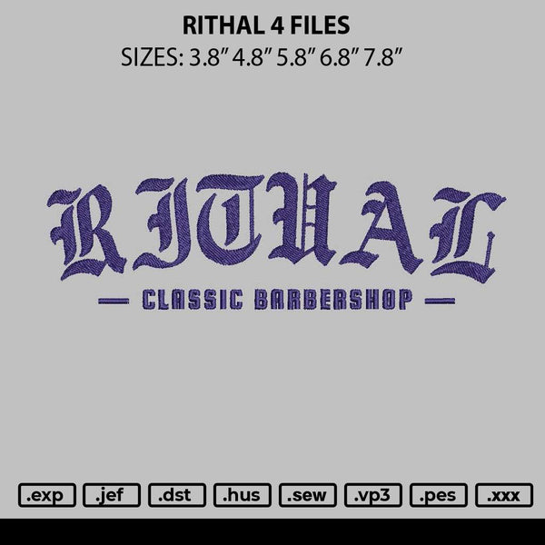 Rithaltext Embroidery 4 Files