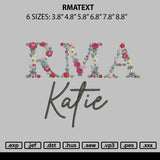 Rmatext Embroidery File 6 sizes