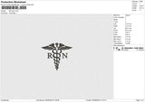 RN logo Embroidery File 6 size