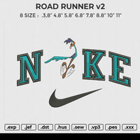 ROAD RUNNER v2 Embroidery File 6 size