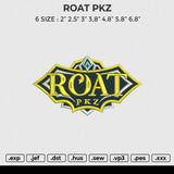 ROAT PKZ Embroidery File 6 size