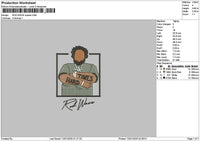 Rodtext 002 Embroidery File 6 sizes