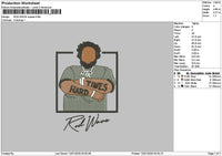 Rodtext 002 Embroidery File 6 sizes