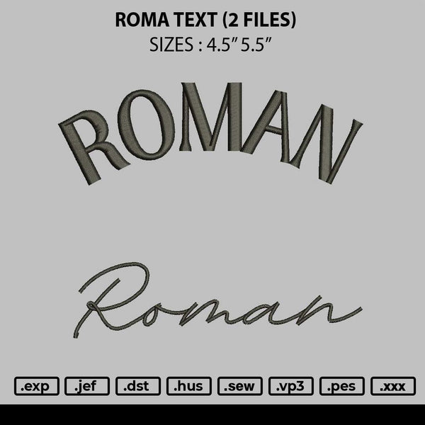 Romantext Embroidery 2 Files