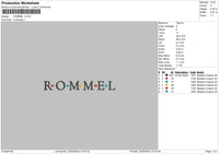 Rommeltext Embroidery File 6 sizes