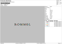 Rommeltext Embroidery File 6 sizes