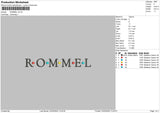 Rommeltext Embroidery File 6 sizes