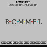 Rommeltext Embroidery File 6 sizes