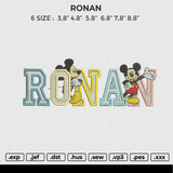 RONAN Embroidery File 6 size