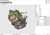 RORONOA ZORO Embroidery File 6 size