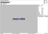 Rosatext Hat Embroidery File 6 sizes