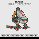 ROSE1 Embroidery File 6 size