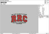 Rrc text Embroidery File 6 sizes