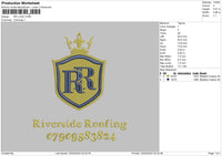 Roofingtext Embroidery File 6 sizes