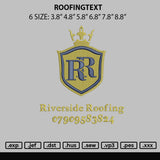 Roofingtext Embroidery File 6 sizes