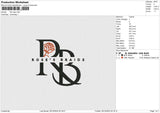 RS logo Embroidery File 6 size