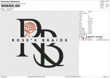 RS logo Embroidery File 6 size