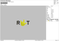 Rt Text Embroidery File 6 sizes