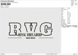 RVG Embroidery File 6 size