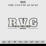 RVG Embroidery File 6 size