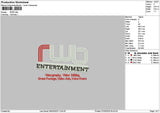 Rwbtext Embroidery File 6 sizes