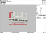 Rwbtext Embroidery File 6 sizes