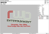 Rwbtext Embroidery File 6 sizes