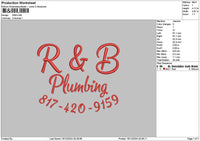 Rnbtext 01 Embroidery File 6 sizes