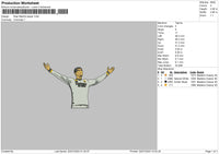 Player Madrid Embroidery File 6 size