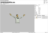 Player Madrid Embroidery File 6 size