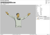 Player Madrid Embroidery File 6 size