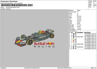 Redbulltext02 Embroidery File 6 sizes