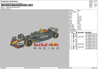 Redbulltext02 Embroidery File 6 sizes