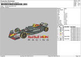 Redbulltext02 Embroidery File 6 sizes