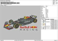 Redbulltext02 Embroidery File 6 sizes