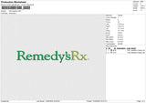 RemedysRx Embroidery File 6 size