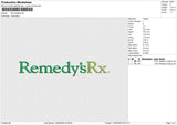 RemedysRx Embroidery File 6 size