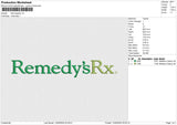 RemedysRx Embroidery File 6 size