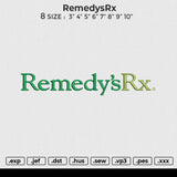 RemedysRx Embroidery File 6 size