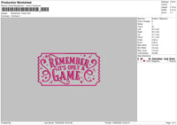 Ticket1505 Embroidery File 6 sizes