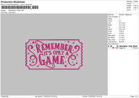 Ticket1505 Embroidery File 6 sizes