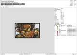 Rengoku Fire Embroidery File 6 sizes