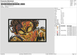 Rengoku Fire Embroidery File 6 sizes