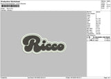 Riccotext Embroidery File 6 sizes