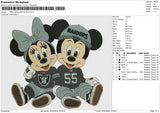 Rider Mickey Minnie Embroidery File 6 size