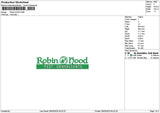 Robintext 01 Embroidery File 6 sizes