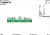 Robintext 01 Embroidery File 6 sizes