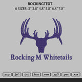 Rockingtext Embroidery File 6 sizes