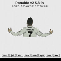 Ronaldo v2 Embroidery File 6 size